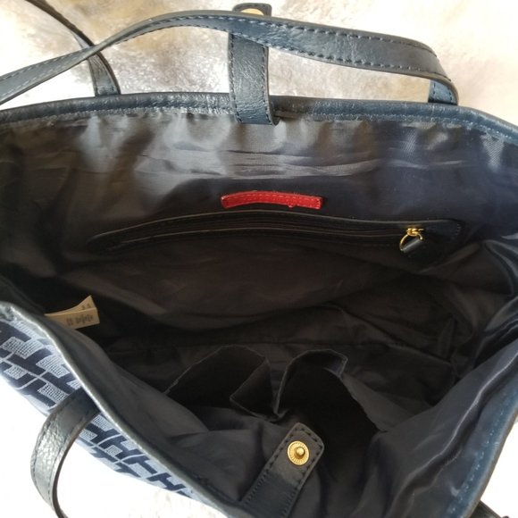 Tommy Hilfiger Monogram Faux Leather Tote - Picture 8 of 14